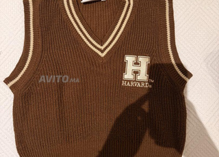 Pull sans manches Harvard – Taille M – Vintage