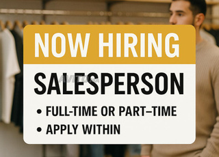 Recherche vendeur(se) pour travailler dans un magasin de vêtements