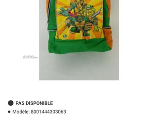 SAC À DOS D'ÉCOLE PRIMAIRE TORTUES NINJA
