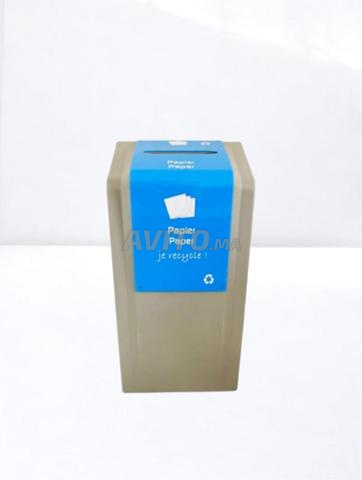 Poubelle tri PVC Green Office papier bleu
