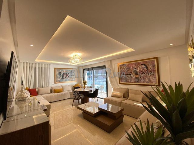 Appartement meublé standing à louer 90 m² à Rabat