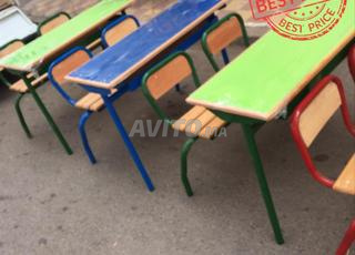 TABLE DEUX PLACE SEMI METALLIQUE