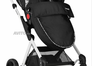 عربة أطفال كومبيناسيون ثنائية Presto - Black red spot