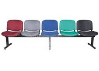 Banquette de réception en simili cuir&inox&tissu