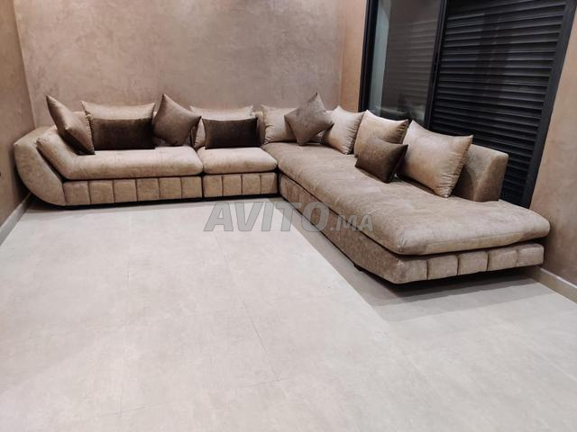 صالون كنبة على شكل حرف L جودة عالية 3,40 / 2,20 متر
