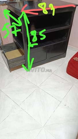 Table multifonctionnelle en bois de couleur noire