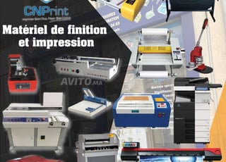 Ventes materiels d'impression et finition