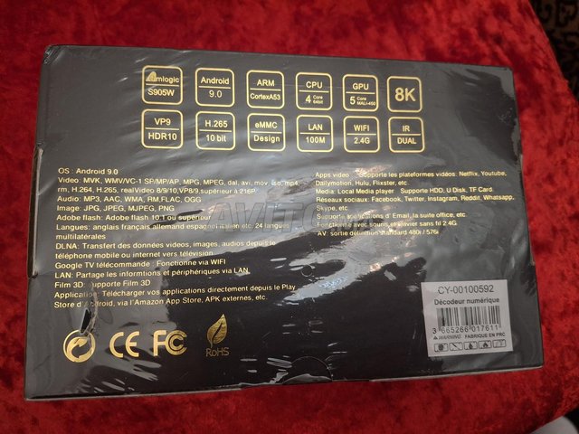 Smart TV Box X96 8K neuve