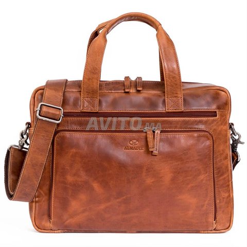 حقيبة جلد طبيعي للكمبيوتر المحمول