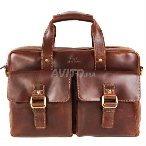 حقيبة جلد طبيعي أصلية للكمبيوتر المحمول