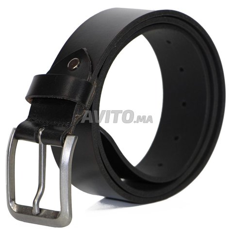 Ceinture en cuir véritable avec boucle homme.