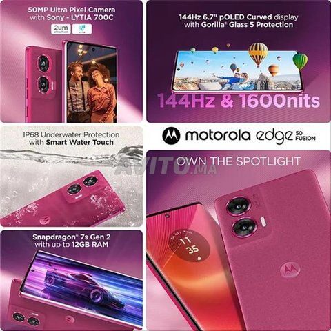 Motorola edge 50 fusion hot pink neuf