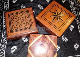 Ensemble de boîtes en bois de thuya