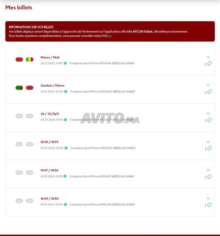 Tickets Coup d'Afrique 2025
