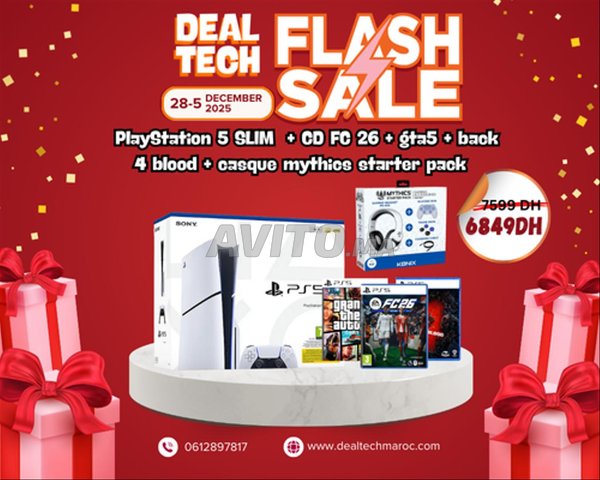 PlayStation 5 Slim – Lecteur Avec Jeux & Casque