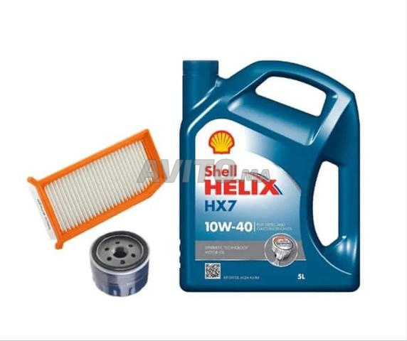 Huile Shell 10w40 et 2 filtres (AIR et HUILE)