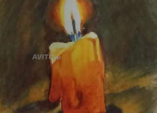 لوحة شمعة مضيئة