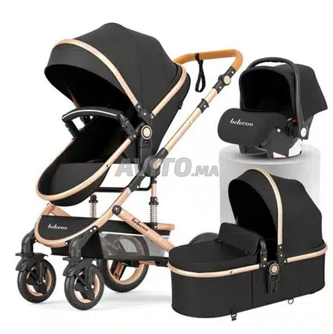 Pack Poussette de Luxe 3 en 1 – Belecoo Noir