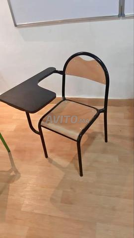 Chaise avec tablette en bois massif - 2