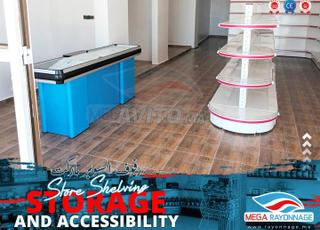 Rayonnage professionnel caisse de sortie