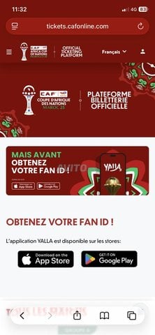 4 tickets match ouverture