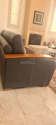 صالون جلد طبيعي