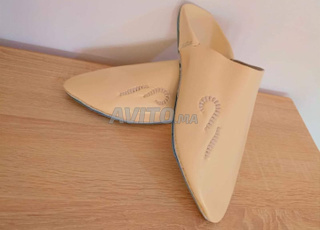 Belgha pour occasions et fêtes, cuir véritable