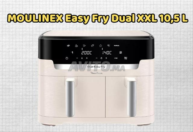 MOULINEX Easy Fry Dual XXL 10,5 لتر مقلاة هوائية