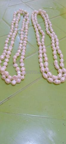 4 fils de perles naturelles de grande taille