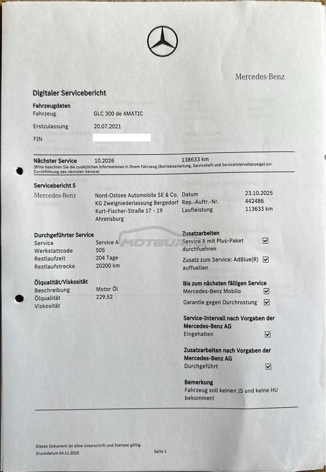 Mercedes-Benz Classe GLC 300 DE 2021 ded 12/2025