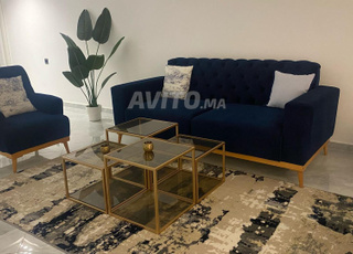 Canapés 3 & 1place neufs avec tapis