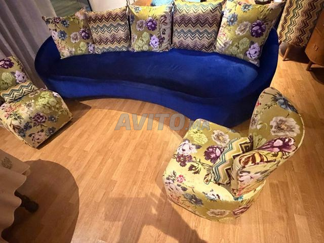 Salon moderne élégant forme arrondie 2 fauteuils - 2