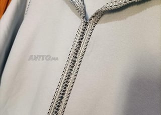 Djellaba marocaine authentique pour femmes en bleu ciel 💙🤍