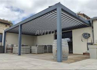 Pergola en aluminium élégante avec éclairage LED