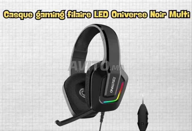 سماعة ألعاب سلكية LED Oniverse - أسود متعدد
