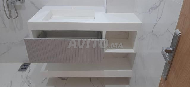 Vasques de salle de bain modernes en Corian - 2