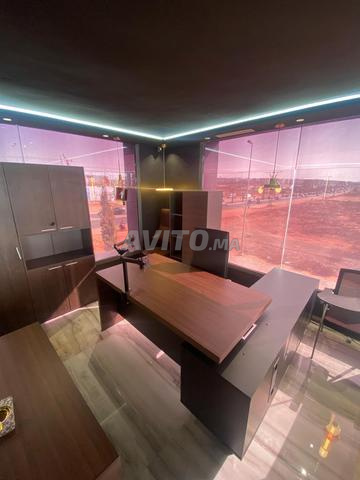 BUREAU DIRECTEUR AVEC PACK EN VERITABLE CUIR