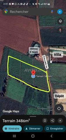 Terrain 3486m² titré près de Zerad