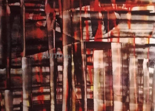 للوحة تجريدية زيتية