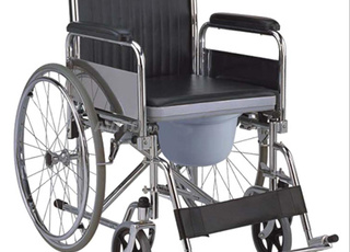 Chaise roulante avec toilettes