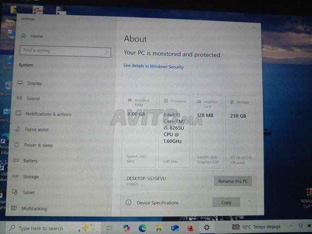 Tablette durcie Getac i5 8ème génération 8 Go de RAM 256 SSD - 2