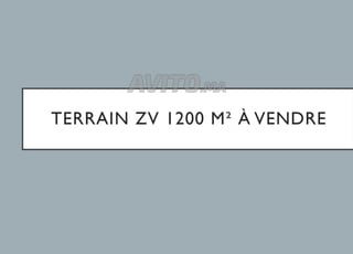Terrain Zone Villa à vendre 1200 m²
