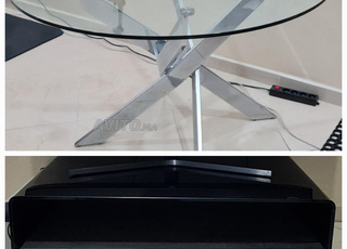 Table à Manger et Meuble TV en Verre Trempé