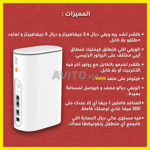 Répéteur wifi ZTE H3601P 5Ghz/2.4Ghz Point D'acces - 2