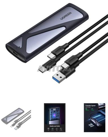 Ugreen علبة محرك أقراص صلبة خارجي Nvme/M2 SATA SSD