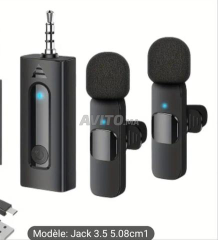 Microphone cravate sans fil 2-en-1. 3,5 m