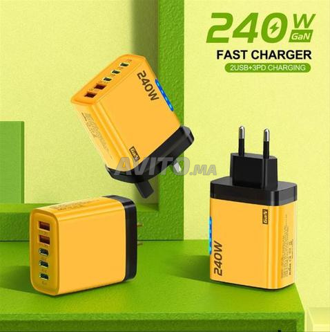 Chargeur de téléphone USB C PD, 5 ports rapide 3.0 - 2