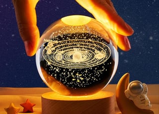 Lampe Galaxie en Cristal