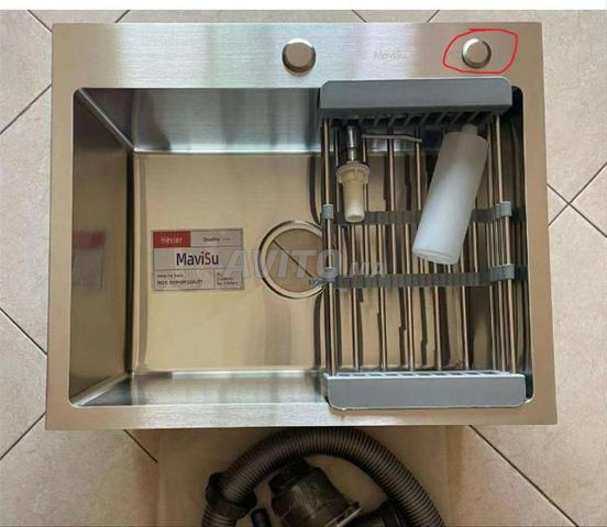 Sm حوض مغسلة مطبخ من الفولاذ المقاوم للصدأ 60/45 سم