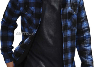 Chemise à carreaux pour jeunes avec capuche, style jeune pour